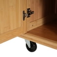 thumbnail image 4 of Christopher Knight Home Rolling Kitchen Cart with Stainless Steel Top, Drawer and Cabinet, Natural, 4 of 12