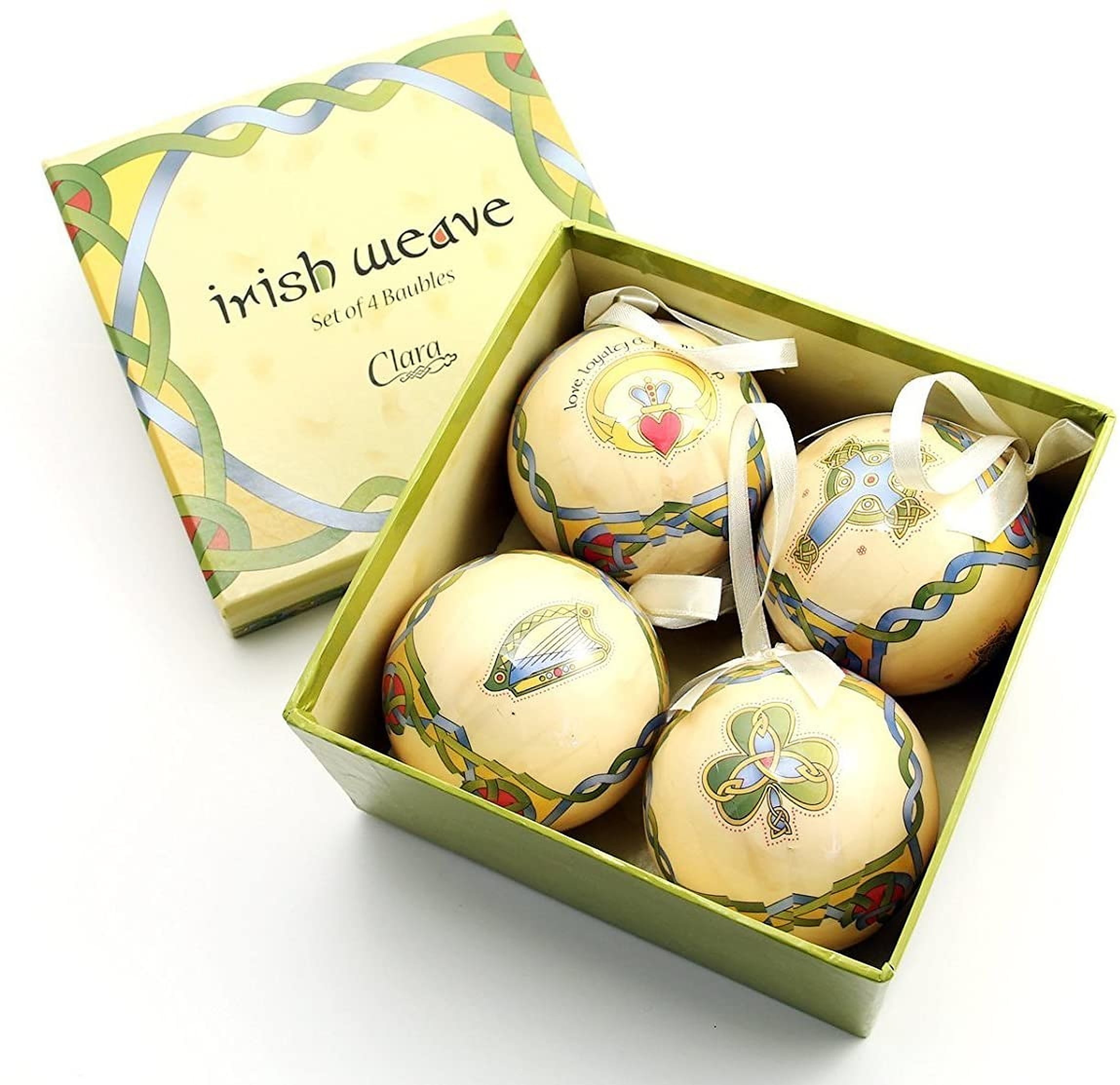 Royal Tara Set of 4 Irish Globe Baubles Christmas Tree Ornament 3