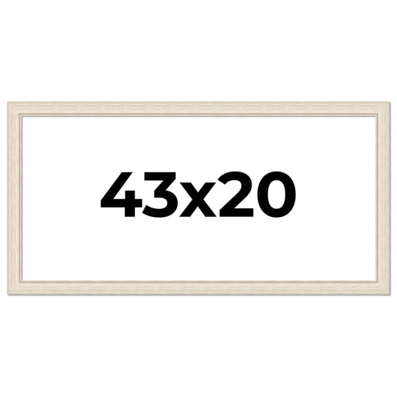 43x20 Frame White Real Wood Picture Frame Width 1.75 inches | Interior Frame Depth 0.5 inches |