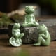 thumbnail image 2 of 4 Piezas Adornos de Rana, Mesa de Té Decorativa de Rana Pequeña de Cerámica, Favor de Té de Escritorio, Decoraciones para Jugadores de Té, Muebles,C, 2 of 5