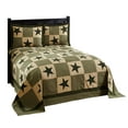 thumbnail image 6 of Better Trends Star Americana Design 100% Cotton Queen Bedspread Set, Green Gold, 6 of 7