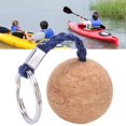 thumbnail image 4 of 2Pcs Floating Cork, Ball Key  Float Sailing Keyring Wooden Boat Canoe Water Sports Accessoriesred Rope, 4 of 8