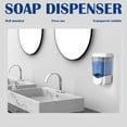thumbnail image 5 of Plussen Soap Dispenser 20oz/600ml Wall-Mounted ABS Material Gel/Liquid for Home & Commercial, White, 5 of 7