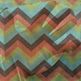 thumbnail image 3 of Chevron Tulle Curtains with Rod Pocket, Vintage Zigzag Pattern Royal Jagged Regular Limitless Simple Traces Art Work, Sheer Drape for Wedding Party 2 Panels, 7 Sizes, Multicolor, by Ambesonne, 3 of 3