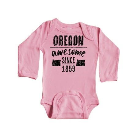 

Inktastic Oregon Awesome Since 1859 Gift Baby Boy or Baby Girl Long Sleeve Bodysuit