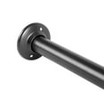 thumbnail image 2 of Utopia Alley Rustproof Wall Mounted L-Shaped Corner Rod | Vertical Ceiling Support Bar for Shower Curtain Rod, Includes Flange and Eyeloop, Black Finish (13.83"L x 2.36"W), 2 of 9