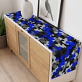 thumbnail image 4 of Blue Gray Black Table Runner - 90 Inch Long, Kitchen Dining Table Runner Dresser Scarves, Modern Gradient Abstract Texture Art Farmhouse Decor for Coffee Tables Wedding Party Banquet, 4 of 8