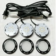 thumbnail image 4 of Under Counter LED Puck Light Accent Kit 120V 4W Plug-in (Set of 3 Lights) Black, 4 of 4
