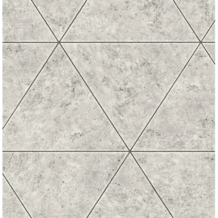 Fine Decor Benson Grey Marble Triangle Wallpaper
