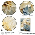thumbnail image 3 of Designart "Elegance And Fragrance Of White And Blue Mums" Mums Canvas Wall Art, 3 of 7