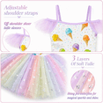 thumbnail image 4 of Aideaone Toddler Girls Ballet Leotard with Tutu Skirt Ruffle Sleeve Dance Costume Ages 3-7, 4 of 7