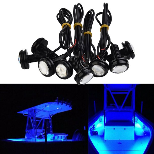 8x LED Boat Light Waterproof Underwater Troll Swimming Pool Pond