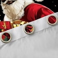 thumbnail image 4 of jejeloiu Lovely Santa Claus Curtains and Drapes,Chic Xmas Gifts Black Out Curtains,Merry Christmas Curtains Pack of 2 (52x63 Each) For Girls Boys,Red Gray Beige Bedroom Decor, 4 of 6