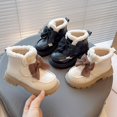 thumbnail image 5 of Bnwani Girls Winter Boots Ankle Fleece Lined Velvet Soft Bow Soft-Soled Princess Booties 3-9 Years, 5 of 9