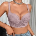thumbnail image 2 of Asxite Bras for Women Plus Size Lace Back Hook Underwire Push Up Daily Loose and Breathable, 2 of 5
