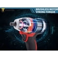 thumbnail image 2 of Pistola Impacto Llave Taladro Inalámbrica Sincarbono 650nm, Color Negro con Rojo, 2 of 5
