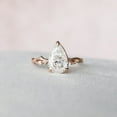 thumbnail image 4 of SOLITAIRE JEWELS 2.5CT Pear Cut Twig Moissanite Diamond Engagement Ring Solid 14K Rose Gold, 4 of 5