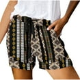 thumbnail image 2 of Ichuanyi Womens Comfy Drawstring Splice Casual Elastic Waist Pocketed Loose Shorts Pants, 2 of 4