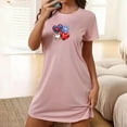 thumbnail image 1 of Robe pour Femmes, Shorts pour Femmes, Chemise de Nuit Courte Ample pour Femmes Imprimée à Col Rond et Manches Courtes, 1 of 6