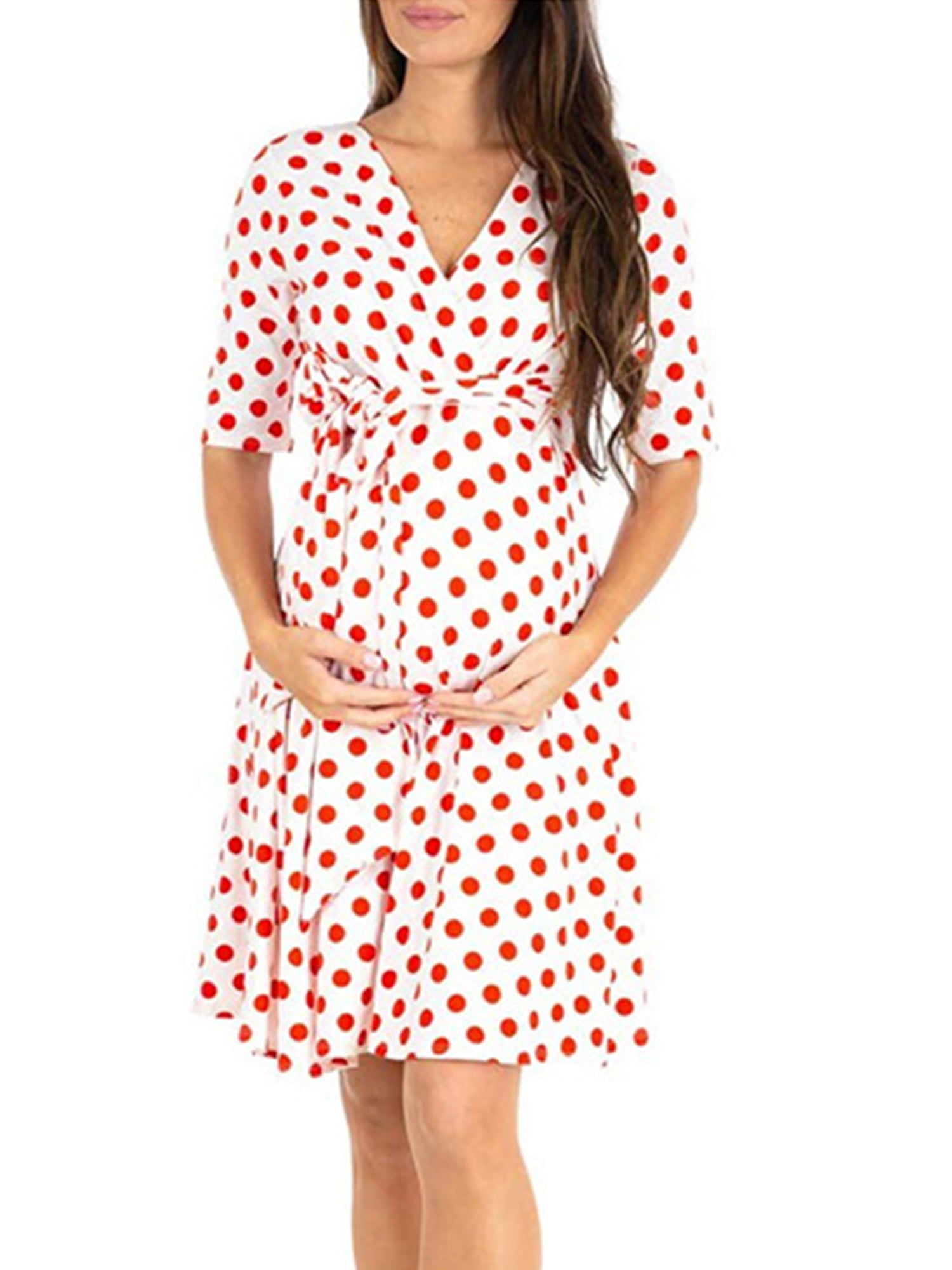 half polka dot half floral dress