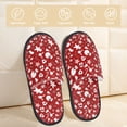thumbnail image 2 of Fotbe Red Christmas Cheer. Pantuflas Peludas para Mujer con Estampado, Zapatillas de Peluche, Zapatos de Invierno para Casa, Uso Interior y Exterior-Large, 2 of 8