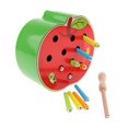 thumbnail image 4 of GUOOL 2 Sets Worms Insect ing Game Toys Wooden For Children Hand-eye Coordination Development Strawberry, 4 of 8