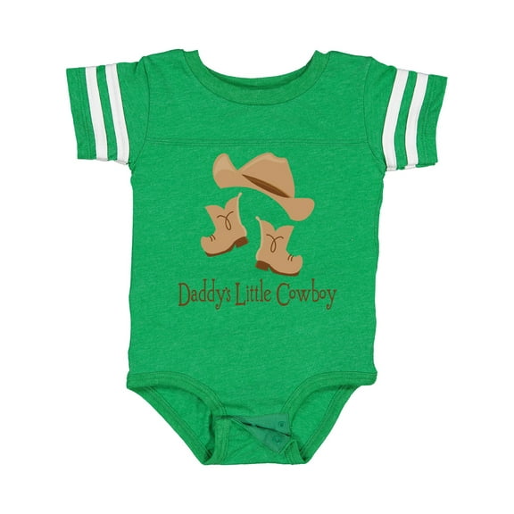 Inktastic Daddy's Little Cowboy Boys Baby Bodysuit