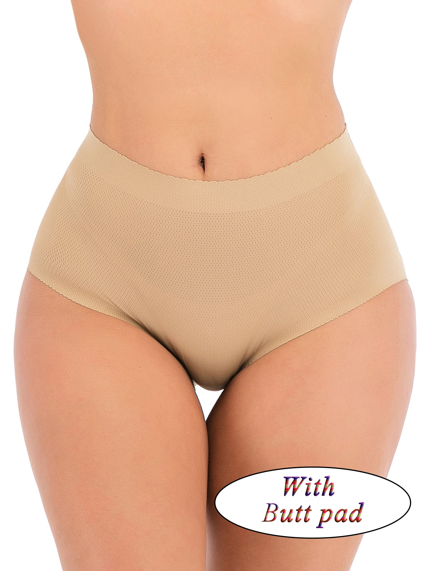 DODOING Women's Padded Panties Butt Lifter Butt Enhancer Shapewear Tummy Control  Shaper Fake Ass Pads Panties 