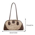 thumbnail image 4 of Bolso de hombro Retro de retales de PU de gran capacidad para mujer a la moda, 4 of 8