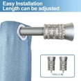 thumbnail image 3 of Urbanest Adjustable Single Curtain Rod Set Tribale Finials – 1 - Inch Diameter, With Pewter Rod, 28–48 Inches, 3 of 6
