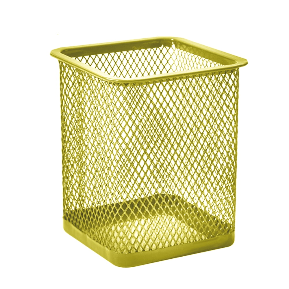Pen Holder Desk Organizers Metal Mesh Pencil Holder Square Pencil Cup