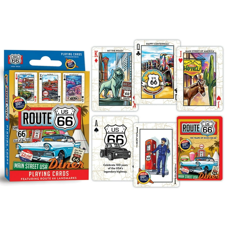 MasterPieces Officially Licensed Route 66 Playing Cards - 54 Card