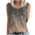 thumbnail image 2 of Womens Tank Top $4.98 Plus Size Summer Printed Round-Neck Sleeveless Tank Top Multicolor XXXL, 2 of 4
