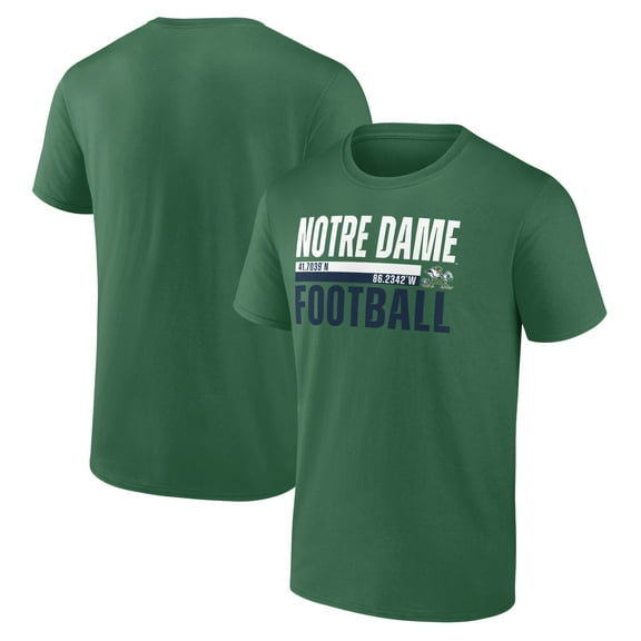 Men's Green Notre Dame Fighting Irish On The Game T-Shirt