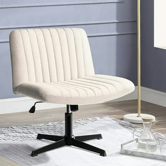 BELLEZE Modern Upholstered Boucle Desk Chair with Swivel Wheels