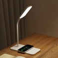 thumbnail image 3 of Lámpara Escritorio LED de 15 W, Lámpara Escritorio con Carga Inalámbrica, Luz Ajustable, Protección para Ojos, Lámpara de Escritorio Flexible con Activación Táctil, Color Negro, 3 of 5