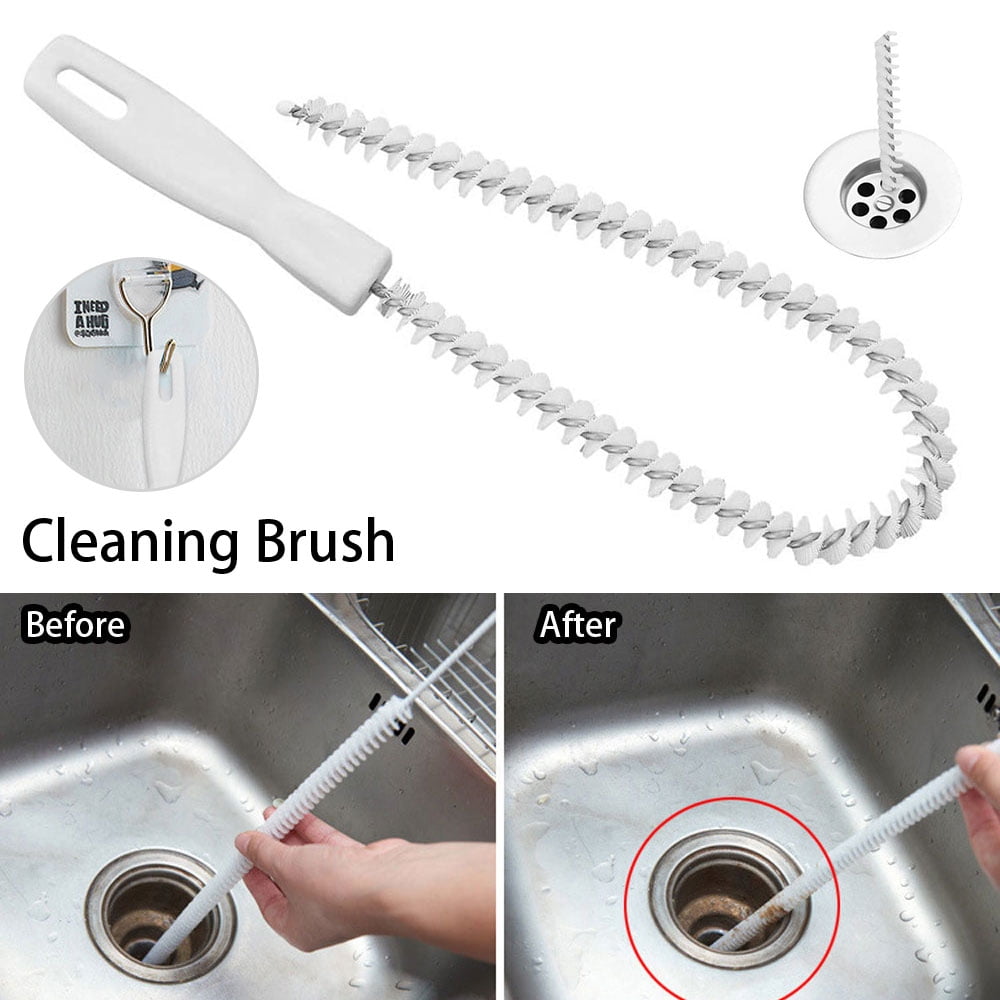 Drain Unblocker Flexible Cleaner Hair Clog Remover Tool Sink Plug Hole Hook Pull 