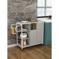 thumbnail image 1 of Pouseayar Kitch Storage Cabinet with Move Roller, Gray, 1 of 8