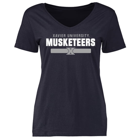 Women's Navy Xavier Musketeers Team Strong T-Shirt