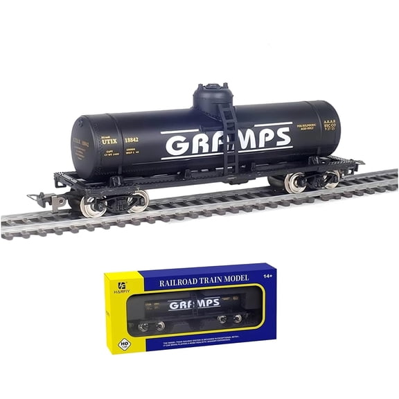 HO Scale Railway Carriage: 40-Foot Oil Tank Wagon 1:87 Scale Model Crafted from Rust-Resistant Nickel Silver Alloy Compatible with HODC Series Track layouts（98450）