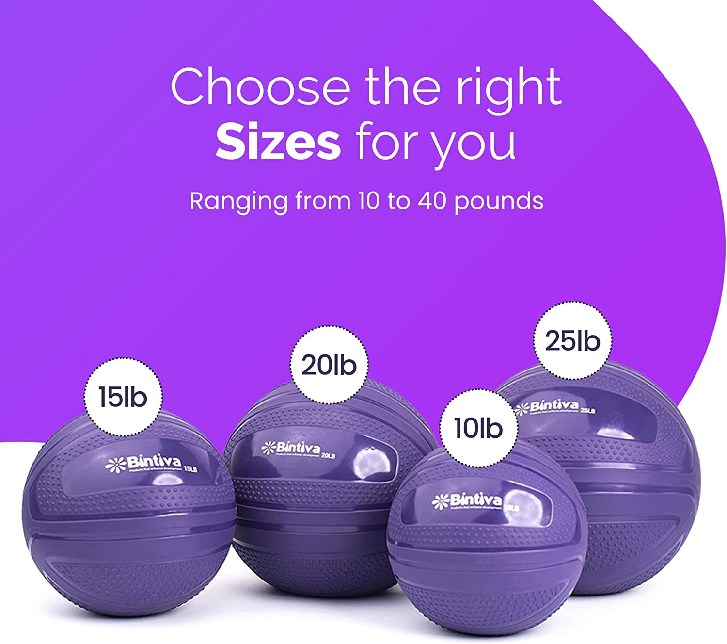 Non Bounce Slam Ball - Exercise Weighted Deadball for Workout and Fitness Routines - Medicine Dead Weight Ball