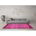 thumbnail image 3 of Ahgly Company Indoor Rectangle Checkered Pink Modern Area Rugs, 5' x 8', 3 of 4