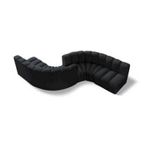 Meridian Furniture Arc Black Velvet Modular Sectional