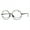 Black, variant on Women's Clear Lens Glasses Round Metal Frame Heart Studs UV400 Yellow Gold