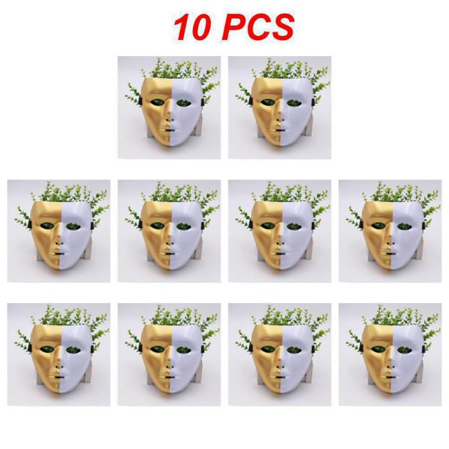 1 / 15 Uds máscara Retro máscara Simple llamativa máscaras de Halloween máscara de mascarada Material de alta calidad máscara pintada de plástico