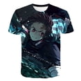 thumbnail image 1 of NOVEDAD DE VERANO 2023, camisetas Demon Slayer 1 3 4 6 8 14 años, camisetas con estampado 3D para niños, camisetas de manga corta con cuello redondo, camisetas 8T Gao Jinjia LED, 1 of 2