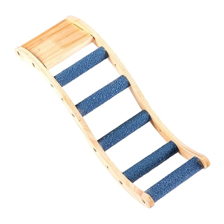 Parrot Toy Ladder Swing, Bird Chew Climb Toy with Wood Frame & Rope Rungs, For Budgies, Cockatiels, Lovebirds, Small Pet Birds - Includes 1 Swing + 1 Accessory Kit, Blue