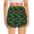 thumbnail image 3 of Picia Tropical Leaves1 Pattern Women's 2 in 1 Athletic Running Shorts High Waisted Workout Casual Gym Sweat Shorts with Comfy Liner Zipper Pockets-XX-Large, 3 of 9