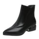 thumbnail image 1 of NECHOLOGY Botas Mujer Zapatos Botines para mujer Otoño Invierno Mujer Botines Tacón grueso Tacón bajo Felpa Cálido Color sólido Cremallera lateral Diseño simple Estilo informal (Black, 7), 1 of 7