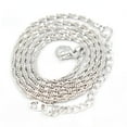 thumbnail image 4 of Cadena de cuerda torcida de plata Exquisito collar de cuerda de plata chapado en plata clásico de 17,7 pulgadas, 4 of 12